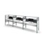 Bestar Bestar Pro-Biz 183W 3-Person Office Cubicles with Gray Tack Boards and High Privacy Panels in white 100872DG-17 - alternate 7